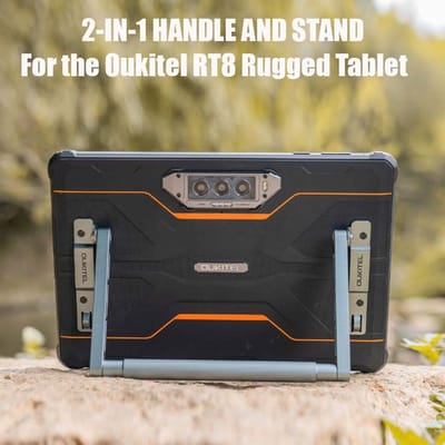 Oukitel RT8 aluminium handgreep/standaard - voor de robuuste RT8 tablet