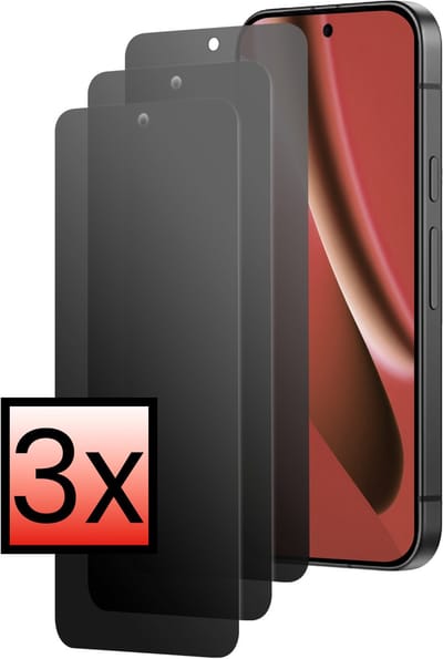 Screenprotector - 3 Stuks - Geschikt voor Google Pixel 10a - Privacy Filter - Beschermglas - Gehard Glas - Tempered Glass - Screen Protector - Anti Spy - Full Display Cover