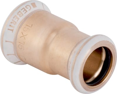 Geberit Mapress Koper verloopstuk speciaal 2xmof 15x14mm te persen met persbek O15 en O18mm