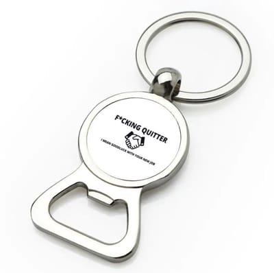 Akyol - fucking quitter flesopener - Collega - cadeau collega - cadeau - verjaardag collega - 9 bij 3 cm