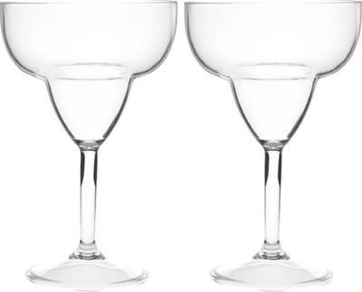 Fjesta© Cocktailglazen Margarita – Kunststof Glazen – 35cl – Transparant – 2 Stuks