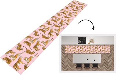 Keukenloper - Loper keuken - Patroon - Tiger - Dieren - 300x50 cm - Keukenloper vinyl