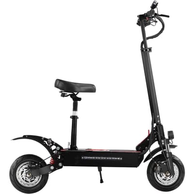 Boyueda Q7 Pro E-Scooter, 2×1600W, 52V19Ah, 70km/h Max. Snelheid, 70km Actieradius, Hydraulische Remmen, 10  Tubeless Banden, Opvouwbare Off-Road E-Scooter 52V 3200W 19A zwart