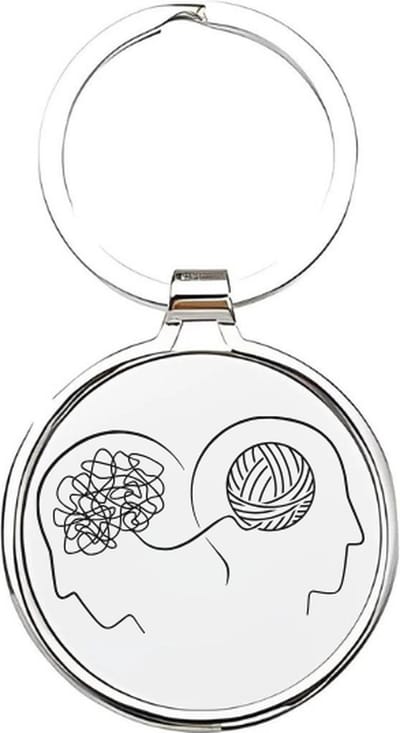 Akyol - psychologen Sleutelhanger - Psycholoog - de beste psycholoog - psychiater - psycholoog - therapie - therapeut - hulpbieder - psychologe - cadeau voor een psycholoog - 4 x 7,5 CM