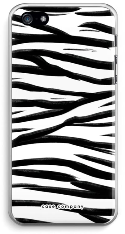 Case Company® - Hoesje geschikt voor iPhone 5 / 5S / SE (2016) hoesje - Zebra pattern - Soft Cover Telefoonhoesje - Bescherming aan alle Kanten en Schermrand