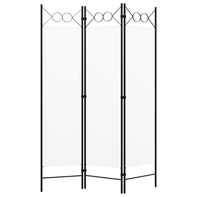 vidaXL - Kamerscherm - met - 3 - panelen - 120x180 - cm - wit