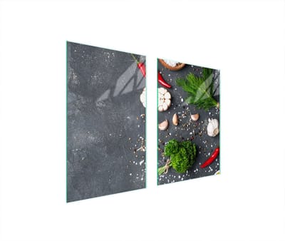 TMK ArtDeko - Beschermplaat Glas - 35x30x52 cm - Veelkleurig - Inductie/Elektrisch/Gas
