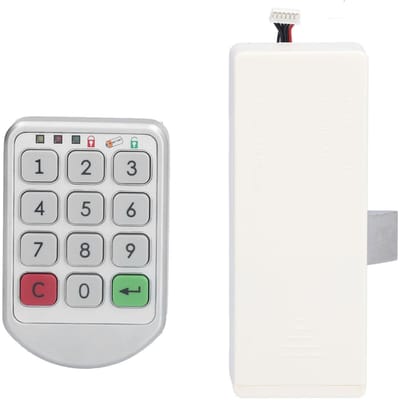 Serrure à mot de passe intelligente Serrure électronique à code multifonctionnelle pour cabines de sauna, classeurs, bureaux white