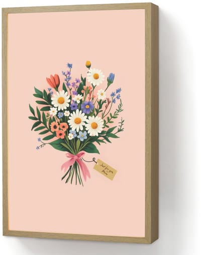 Margrieten - Boeket - Strikje - Roze