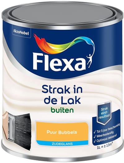 Flexa - Strak In De Lak Buitenlak Zijdeglans - Puur Bubbels - Mengverf - 1 L