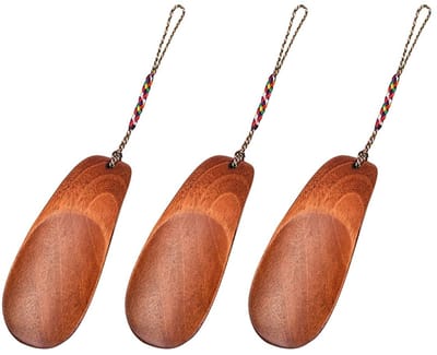 Dailygoody - Korte houten schoenlepel - Mini-schoenlichter - Lichtgewicht en stevig - Hout - Schoenhulpset - Gemakkelijk mee te nemen - Geschikt voor ...