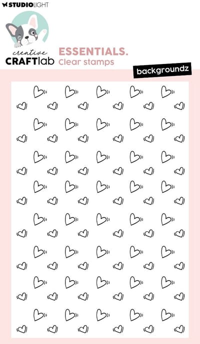 Clear stamp backgrounz hearts - Essentials nr. 929