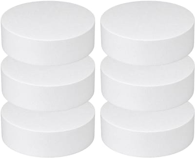 Piepschuim vormen - cirkel - 6x - D17,5 x 4 cm - styropor hobby / DIY vorm - basis knutselfiguren