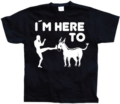 Hybris I'm Here To Kick Ass T-shirt SH-1-15157-LFH2-5