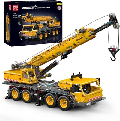 Mould king 17058 Technisch Mobiele kraan bouwset | Hijskraan auto modelbouw | Educatief constructie speelgoed bouwpakketten voor kinderen & volwassenen | 997 bouwstenen