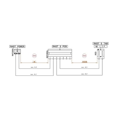 AEG kabel, koelventilator, thermische voeler, PCB,J16,1020+1690mm 140035047038