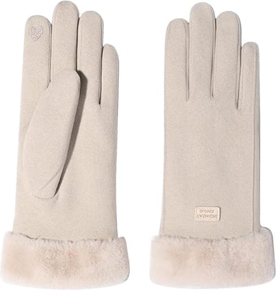 Warme winterhandschoenen voor dames, fleece gevoerd, thermisch en touchscreen, perfect voor buitenactiviteiten en bescherming tegen wind