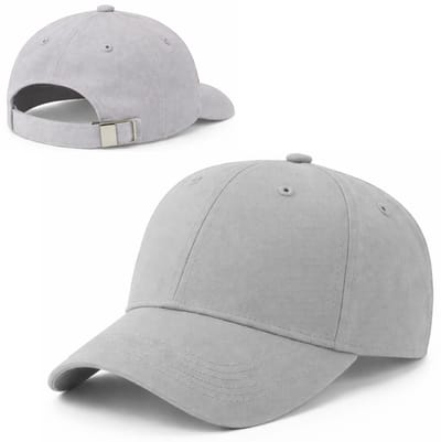 Local Cap – Basic 6 Panel Baseball Cap – 100% Katoen - Verstelbaar met Metalen Sluiting – Unisex – Lichtgewicht & Comfortabel – Grijs
