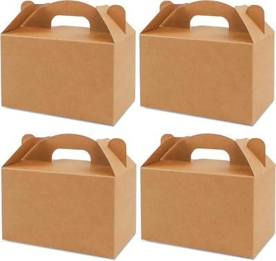 30 Stuks Decoratieve Kraft Papieren Cadeau Dozen met Deksel voor DIY Creaties, Verjaardag, Bruiloft en Jubileum (Bruin)
