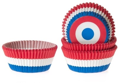 House of Marie Cupcake Vormpjes - Nederlandse vlag - pk/50 - Baking Cups voor Muffins en Cupcakes