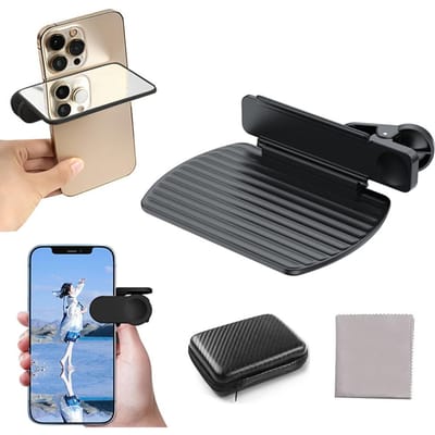 Draagbare Smartphone Camera Spiegel Reflectie Clip Kit met Draagtas Reinigingsdoekje Verstelbaar