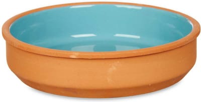 La Dehesa - Tapas / Creme brulee schaaltjes - 4x stuks - terracotta/blauw - 16 x 4 cm - serveerschaaltjes - hapjes - voedsel