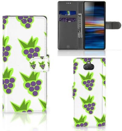 Book Case voor Sony Xperia 10 Book Cover Druiven