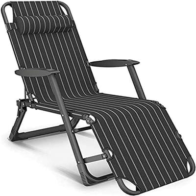 Opklapbare loungestoel - Verstelbare ligstoel - Terras ontspanning - Zero gravity ontwerp - 82 x 96 x 63 cm