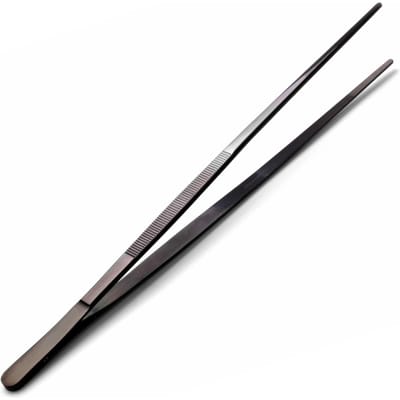 HENDI Universeel pincet – zwart gecoat – 300 mm – roestvast staal