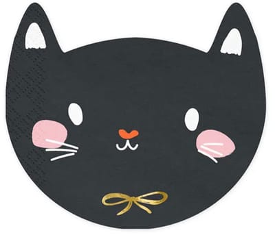 PartyDeco - Servetten - Cat (20 stuks) - Halloween servetten - Halloween decoratie - servies - napkins - Servetten tafel