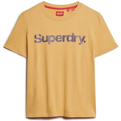Superdry - Metallic Core Logo T-shirt - Dames - T-shirts