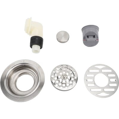 10cm Ronde Vloerafvoer Kit Roestvrij Staal Geurpreventie Doucheafvoer Badkamer Haarzeef white