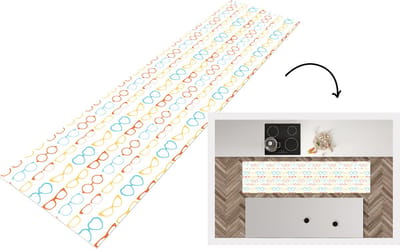 Keukenloper - Loper keuken - Brillen - kleuren - Patroon - 200x50 cm - Keukenloper vinyl