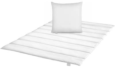 liebling 135 x 200 cm dekbedset met kussen | warm winter dekbed | incl. 1x dekbed en 1x kussen (80 x 80 cm) | doorgestikt dekbed van 100% microvezel | Made in EU | wasbaar op 40 graden | wit