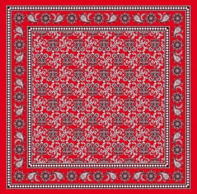 Boeren zakdoek met waaier motief 63X63cm