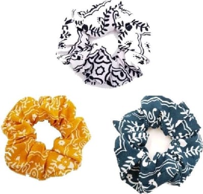 Mooie Haar accessoire Scrunchie Paisley- Scrunchy 3 stuks- Gebloemd haarelastiekje vrouwen |Dames|Meisjes