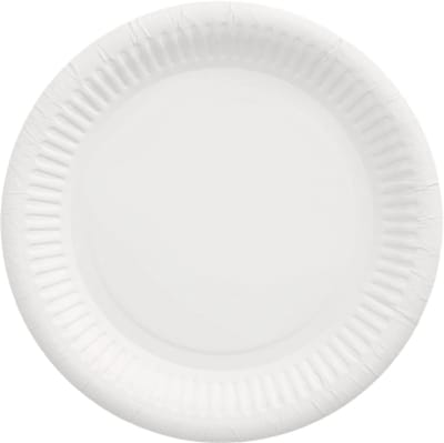 100 Borden, karton pure rond Ø 20 cm wit