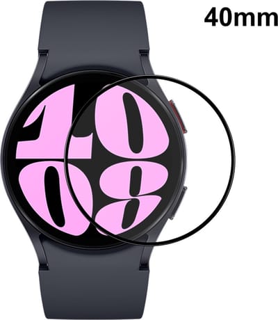 By Qubix - Screen protector Tempered Glass - Full cover - Geschikt voor de Samsung Galaxy Watch 7 - 40mm