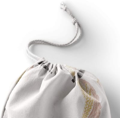 Jardin du Lin Bedrukte katoenen tassen met trekkoord, boodschappentas, tas, stoffen tas, groententas, herbruikbaar, milieuvriendelijk, multifunctioneel, opvouwbaar, maat: 20 x 30 cm