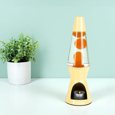 Waxinelicht Lavalamp - Geel Met Gele Lava van Fisura
