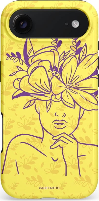 Casetastic hoesje geschikt voor Apple iPhone Air - MagSafe - Dubbellaagse bescherming - Floral Essence - Fashion Case - Goud Beige