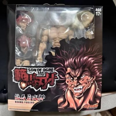 Hanma baki Hanma Yujirō Yuujiro Gearticuleerd Actiefiguur Model Collectie Speelgoed 18CM with box gray