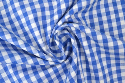 Onlinestoffenwinkel.nl Ruitjesstof - Blauw 6,5mm ruit - 100% katoen - 150cm breed