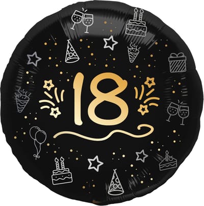 Folat - Folieballon shining glam 18 jaar - 45 cm