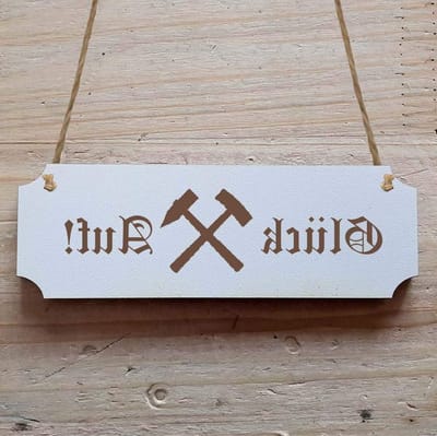 Decoratief bord - Houten naambordje - Woondecoratie - Lasergravure - 15 x 5 cm - Beige
