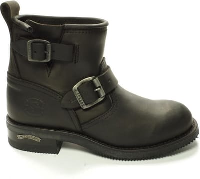 Sendra 2976 Biker- zwart- Lage motor laarzen met stalen neus-anti slip zool-maat 38