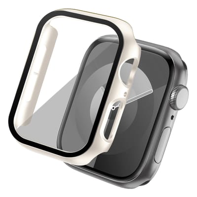 Screen protector - Geschikt voor Apple Watch 4 / 5 / 6 / SE - 40 mm - Full Cover Hard Case / Beschermend Hoesje - Sterrenlicht