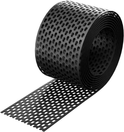 Dakgoot Ventilatie Rooster - Vogelwering Dakrand - Ventilatie Dakrand - Vrij Luchtcirculatie - 100mm x 5m - Zwart