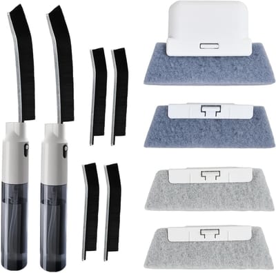 Multifunctionele Schoonmaakborstels Set van 10 Stuks voor Ramen, Deuren, Tegels en Keuken- en Badkamerreiniging
