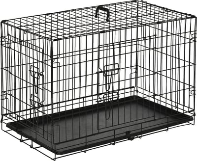 PawHut Transportkooi transportbox draadkooi hondenbox kooi metaal inklapbaar D00-022